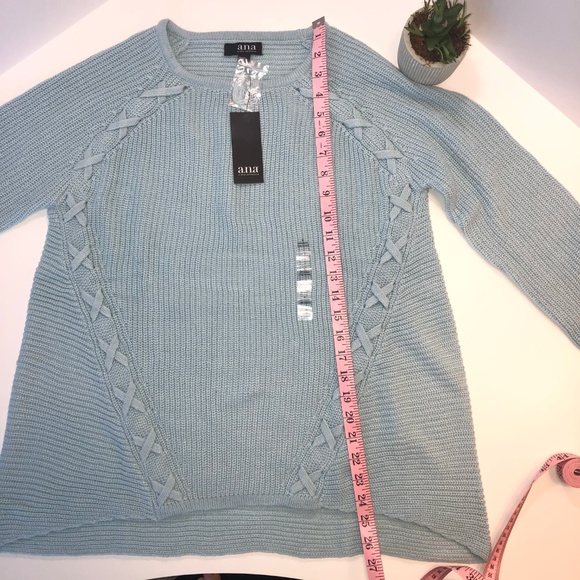 A.N.A long-sleeved crewneck blue sweater - Picture 4 of 7